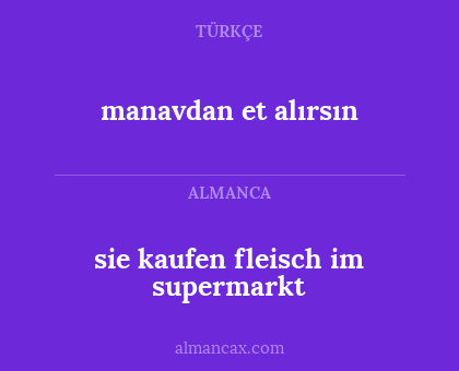 manavdan et alırsın - sie kaufen fleisch im supermarkt