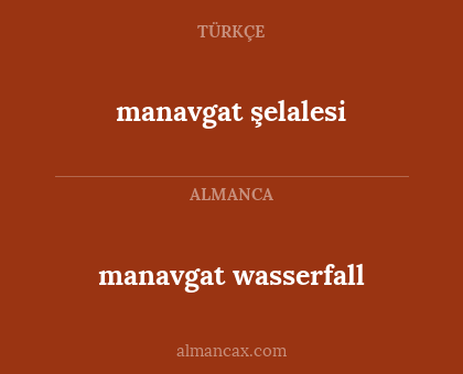 manavgat şelalesi - manavgat wasserfall
