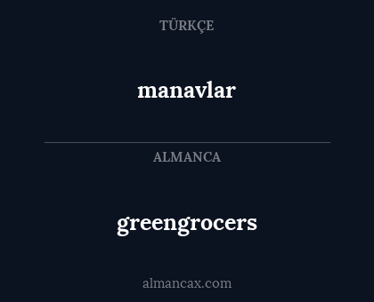 greengrocers - manavlar