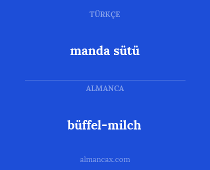 büffel-milch - manda sütü