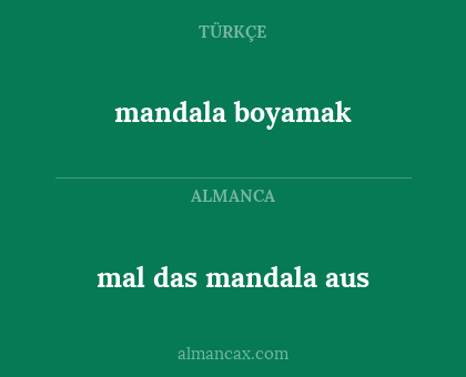 mandala boyamak - mal das mandala aus
