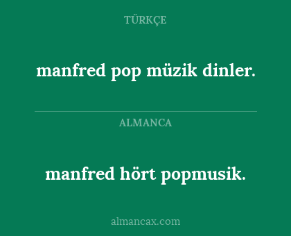manfred hört popmusik. - manfred pop müzik dinler.