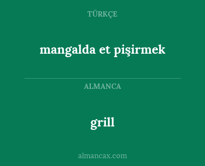 grill - mangalda et pişirmek