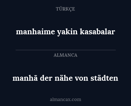 manhaime yakin kasabalar - manhã der nähe von städten