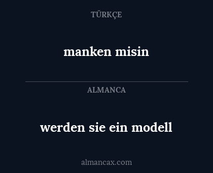 manken misin - werden sie ein modell