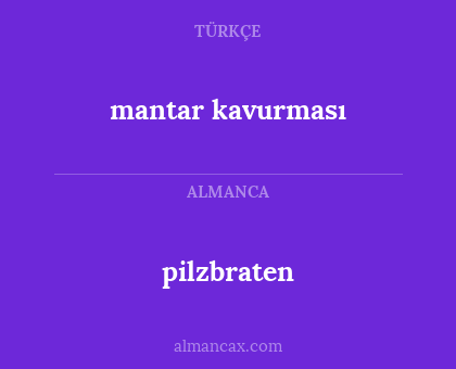 pilzbraten - mantar kavurması