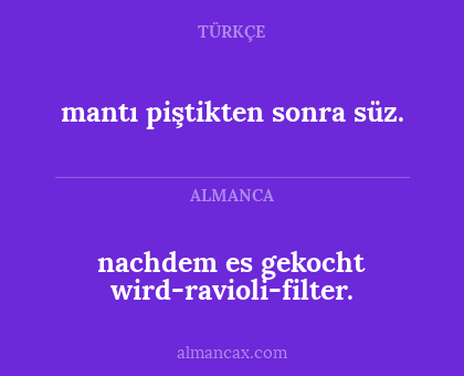 nachdem es gekocht wird-ravioli-filter. - mantı piştikten sonra süz.