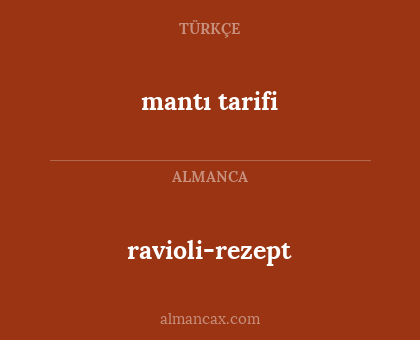 mantı tarifi - ravioli-rezept