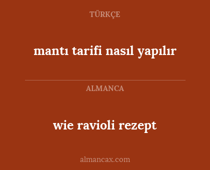 mantı tarifi nasıl yapılır - wie ravioli rezept