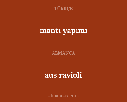 mantı yapımı - aus ravioli