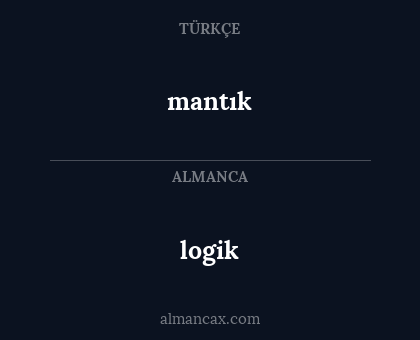 mantık - logik