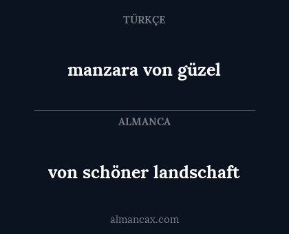 von schöner landschaft - manzara von güzel