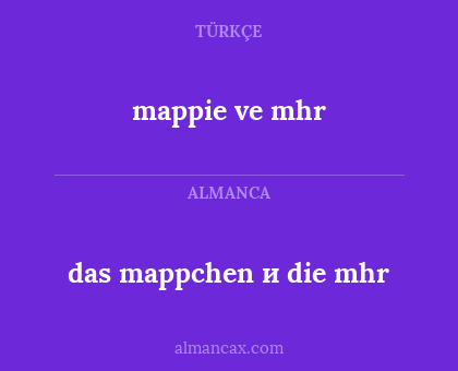 das mappchen и die mhr - mappie ve mhr