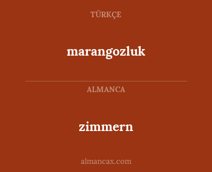 marangozluk - zimmern
