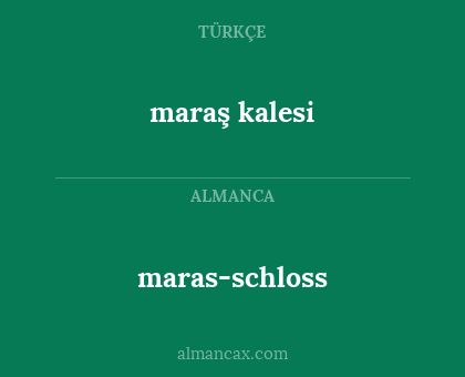 maraş kalesi - maras-schloss