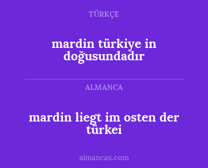 mardin liegt im osten der türkei - mardin türkiye in doğusundadır