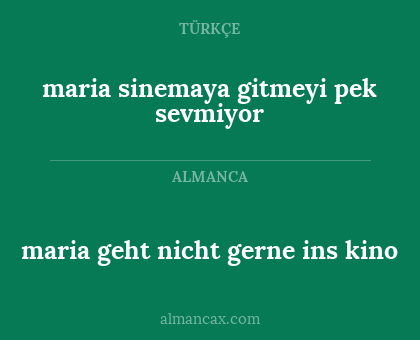 maria geht nicht gerne ins kino - maria sinemaya gitmeyi pek sevmiyor