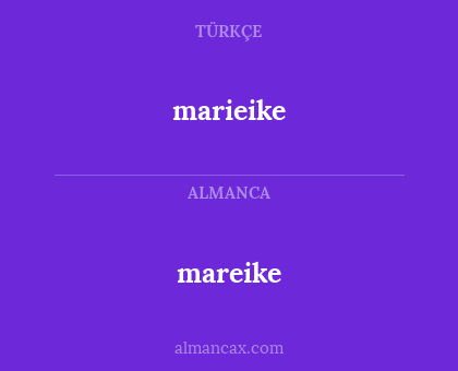 mareike - marieike