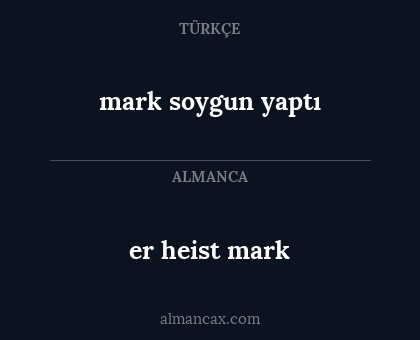 er heist mark - mark soygun yaptı