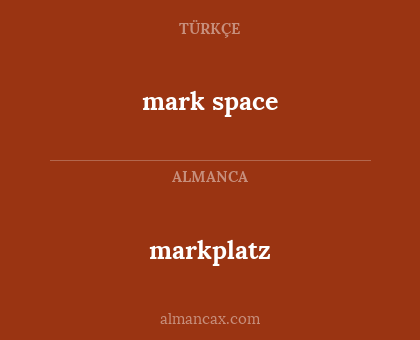 markplatz - mark space