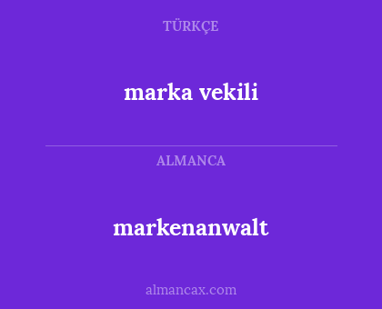 marka vekili - markenanwalt