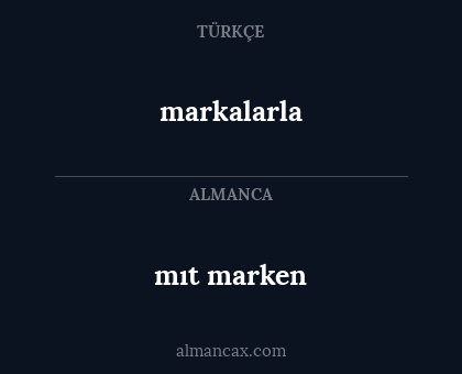 markalarla - mıt marken