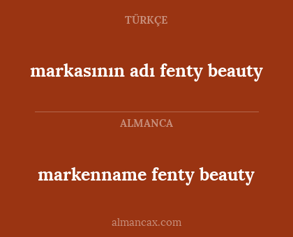 markasının adı fenty beauty - markenname fenty beauty