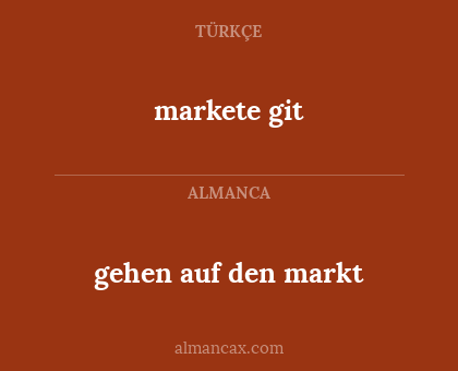 gehen auf den markt - markete git