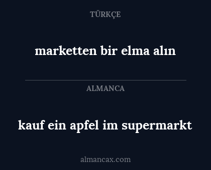 kauf ein apfel im supermarkt - marketten bir elma alın