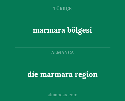 die marmara region - marmara bölgesi