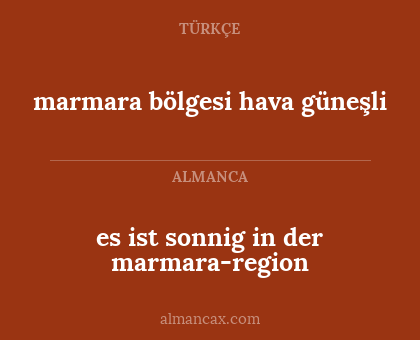 marmara bölgesi hava güneşli - es ist sonnig in der marmara-region