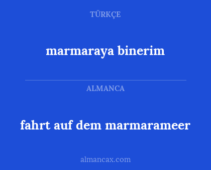 marmaraya binerim - fahrt auf dem marmarameer
