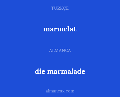 die marmalade - marmelat