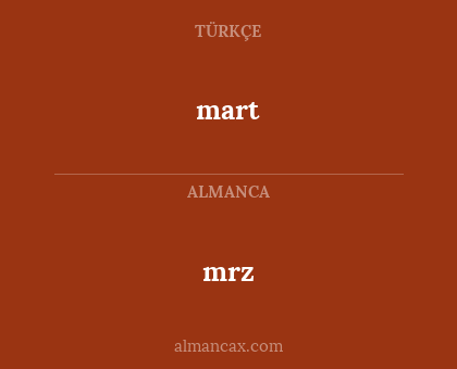 mrz - mart