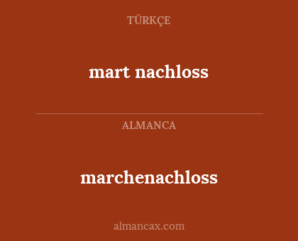 marchenachloss - mart nachloss
