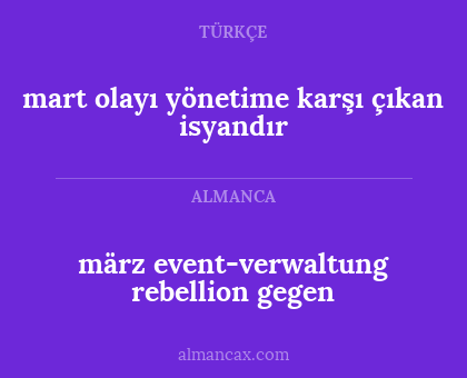 märz event-verwaltung rebellion gegen - mart olayı yönetime karşı çıkan isyandır