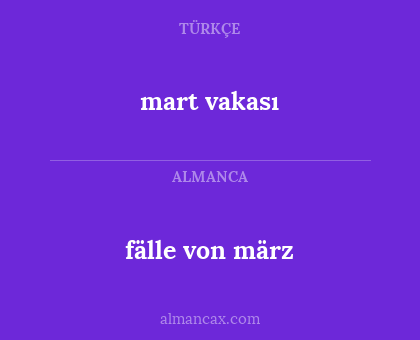 fälle von märz - mart vakası