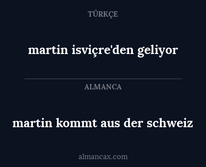 martin isviçre'den geliyor - martin kommt aus der schweiz