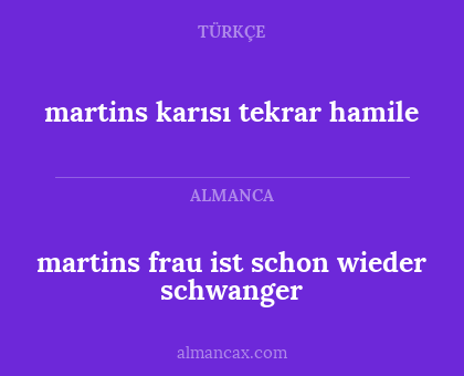 martins frau ist schon wieder schwanger - martins karısı tekrar hamile