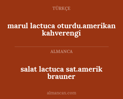 marul lactuca oturdu.amerikan kahverengi - salat lactuca sat.amerik brauner