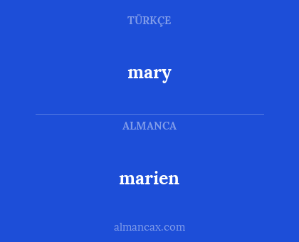 marien - mary