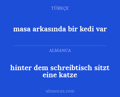 hinter dem schreibtisch sitzt eine katze - masa arkasında bir kedi var