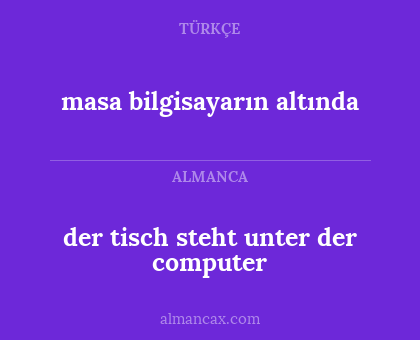 masa bilgisayarın altında - der tisch steht unter der computer