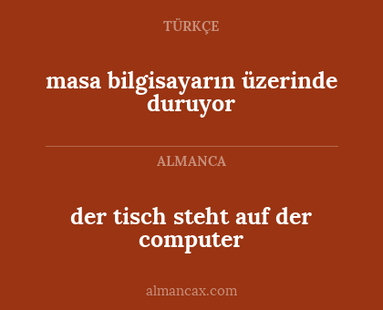 masa bilgisayarın üzerinde duruyor - der tisch steht auf der computer