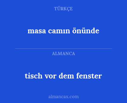 masa camın önünde - tisch vor dem fenster