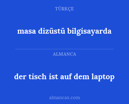 masa dizüstü bilgisayarda - der tisch ist auf dem laptop