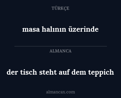 masa halının üzerinde - der tisch steht auf dem teppich