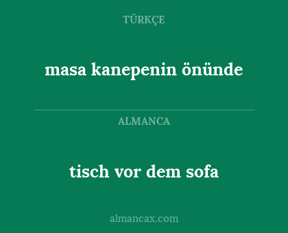 masa kanepenin önünde - tisch vor dem sofa