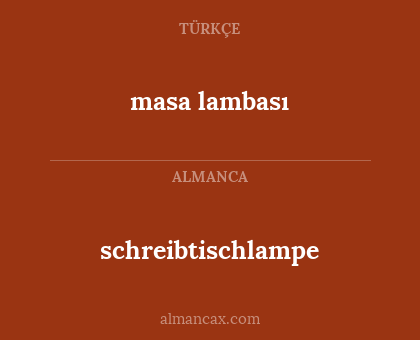 masa lambası - schreibtischlampe