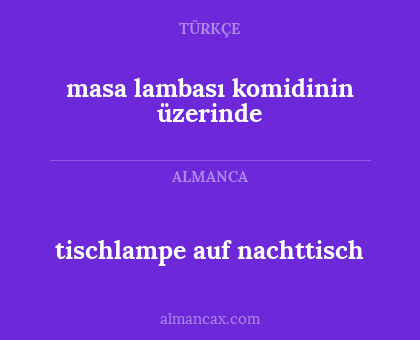 masa lambası komidinin üzerinde - tischlampe auf nachttisch